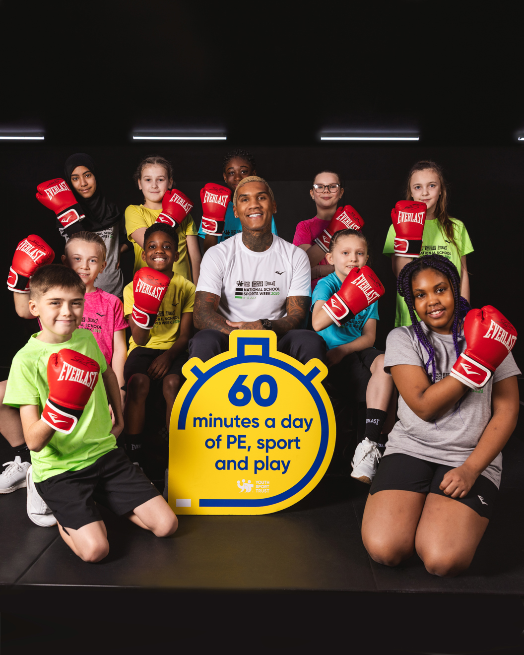 Connor Benn with young people