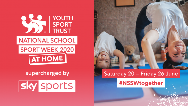 National School Sport Week at Home marketing banner
