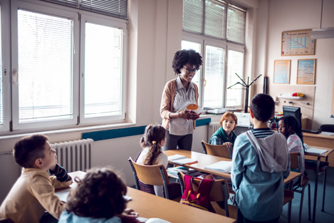 Teacher in a classroom